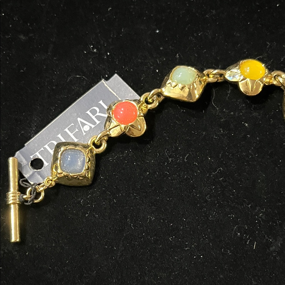 1636 * Trifari 1980’s Jelly Belly Fruit Salad Bracelet and Earrings Set - Picture 10 of 12